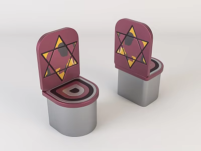 Modern Children's Chair Children's Cartoon Wooden Stool 3d model