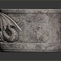 Detailed Dragon Sculpture Carving On Stone Container With Wings And Decorative Patterns