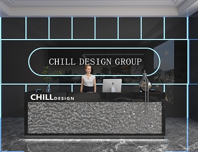 Front Desk 3d model