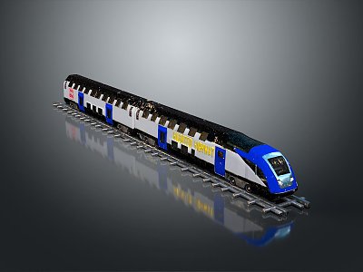 train light rail subway high-speed rail EMU modern train high-speed train high-speed locomotive EMU 3d model