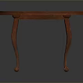 Elegant Oval Shaped Wooden Dining Table With Curved Legs And Ball Feet