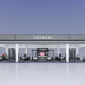 STUDIOS Two Story Retail Store With White Pillars Black Railings Display Shelves And Balls