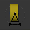 Yellow Air Cooler Fan with Black Stand Wheels and Metal Blades for Powerful Cooling