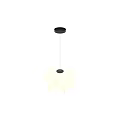 Modern Beige Fabric Pendant Light With Pleated Layered Design For Home Interior Decoration