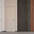 Modern Hinged Doors in Various Solid Color and Wood Grain Textures for Home Interior