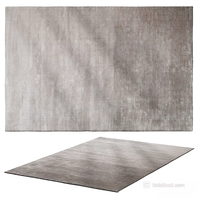 High Quality Soft Gray Square Carpet For Modern Living Room Home Decor 3d model 