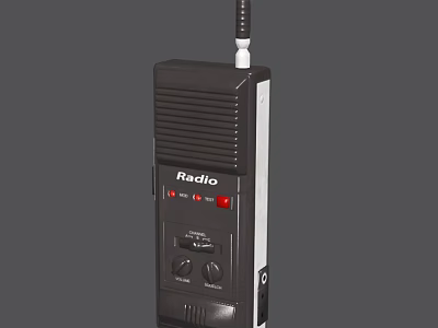 Wireless Black Doorbell with Antenna Indicator Lights and Control Buttons 3d model
