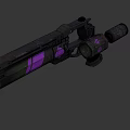 Sleek Black Fighter Jet Featuring Purple Accent Design And Aerodynamic Structure
