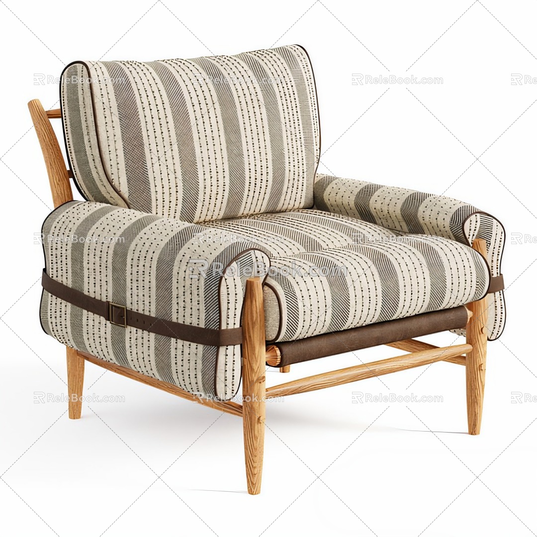 Southeast Asia Single Sofa Sofa Chair 3d model