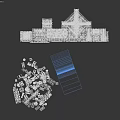 Famous Paris Landmarks Building Block Models Including Eiffel Tower And Triumph Arch