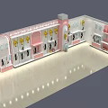 Stylish Clothing Store Interior Design With Pink White Decor Display Racks And Hanging Clothes
