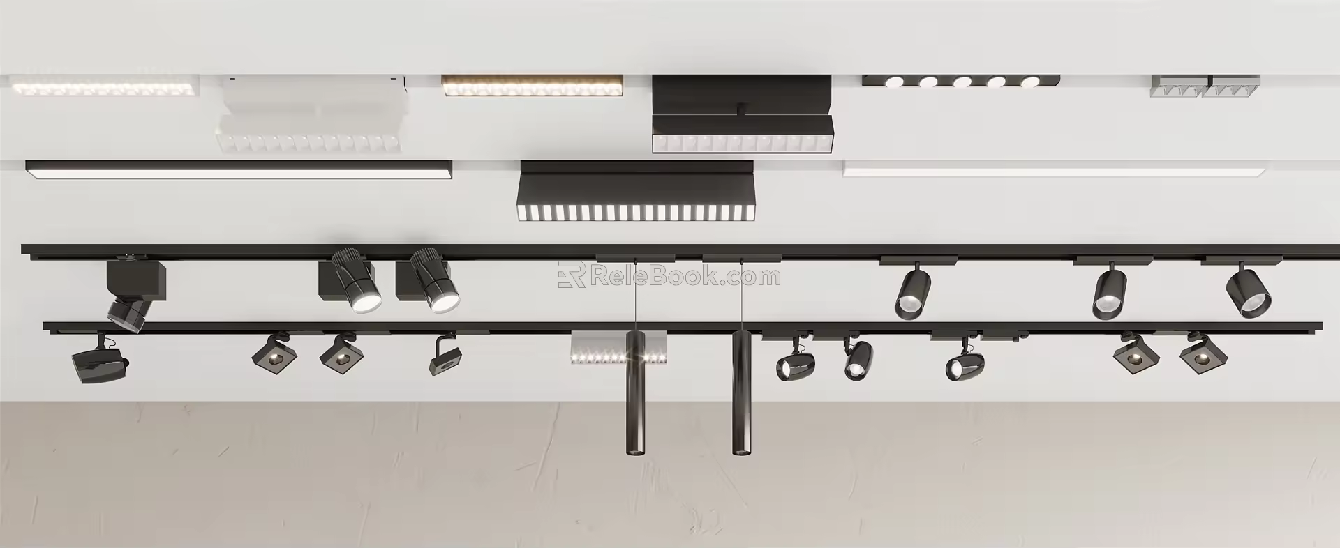 Modern Spotlight Guide Track Light 3d model
