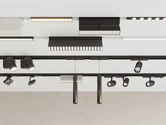 Modern Spotlight Guide Track Light 3d model