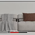 Modern double sofa 3d model