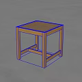 Wooden Stool With Woven Seat And Simple Design For Modern Interior