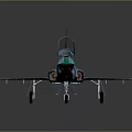 Blue Green Camouflage Fighter Jet Model With Detailed Cockpit And Landing Gear