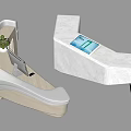 Lobby Bar Counter Lobby Service Desk Reception Desk Cashier 3d model