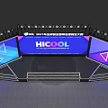 HICOOL 2024 Event Stage With Large Screens Seats And Backdrop Design