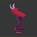 Red Cordless Electric Pruning Shear With Rechargeable Base And Garden Tool Features 3d model