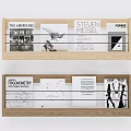 Modern Bookshelf Wall-Hanging Bookshelf 3d model