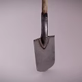 Durable Hardware Shovel With Wooden Handle And Metal Blade For Gardening And Construction