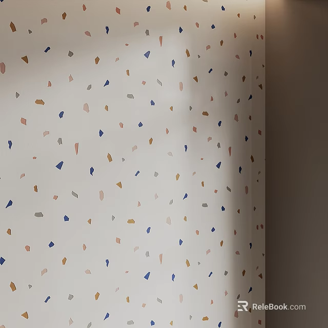 Interior Wall Featuring Colorful Terrazzo Pattern 3d model 