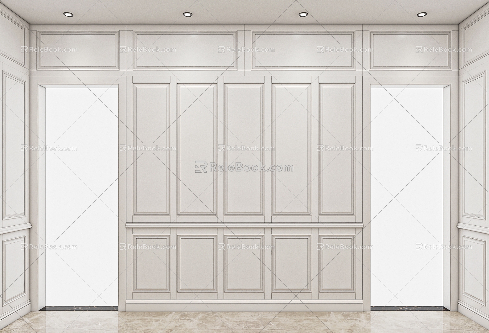 Simple wall panel 3d model