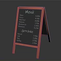 Orange Frame Chalkboard Menu Displaying Tacos Burritos Nachos And Drink Prices
