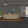 Modern Front Desk Bar 3d model