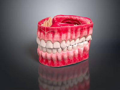 Human Oral Organ Anatomical Model Displaying Teeth Gums And Jaw Structure 3d model