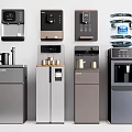Daily Use Household Appliances Showcasing Standing Water Dispensers With Various Designs And Colors