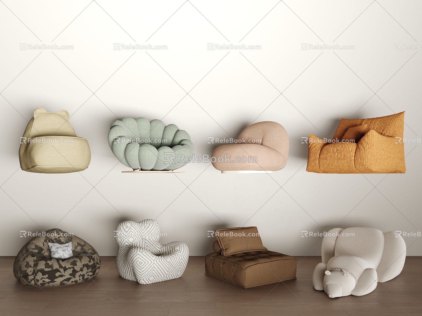 Single sofa 3d model