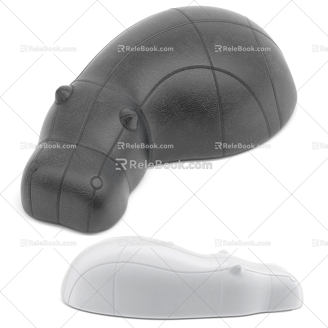 Grado design Hippo Cushion 3d model