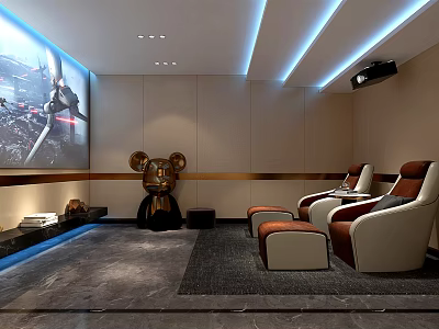 Modern AV Room Home AV Room 3d model