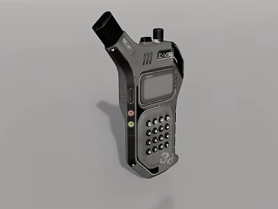 Smart Handheld Communication Machine Featuring Digital Display Screen And Keypad 3d model