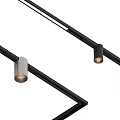 Various Style Chandeliers with Black Silver Lamp Bodies Straight Striped Poles and Round Bulbs