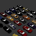 Multiple Colored Toy Cars Collection With Different Styles Arranged Together