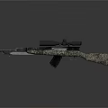 Tactical Sniper Rifle With Camouflage Pattern And High Precision Scope For Shooting 3d model