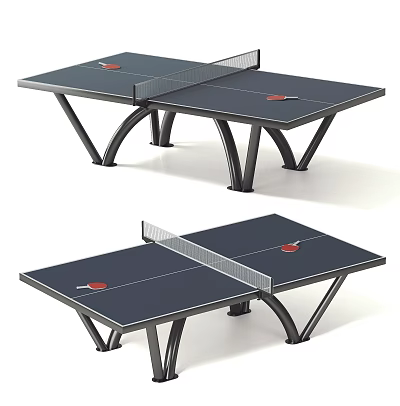 Modern Recreation Equipment Ping Pong Table With Sturdy Frame And Durable Tabletop Design 3d model