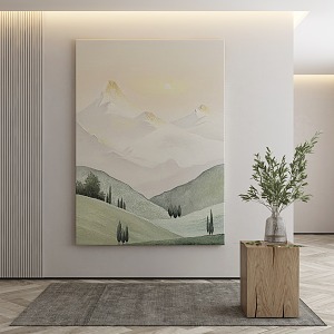 Quiet Landscape Painting Quiet Decorative Painting 3d model