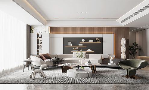 modern living room 3d model