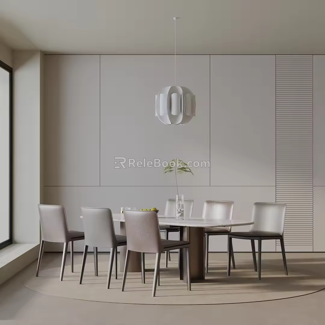Modern table combination 3d model
