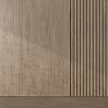 Wooden Wall With Textured Surface And Vertical Stripes 3d model