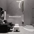 Luxury Beauty Hair Salon Interior With Styling Chairs Mirrors And Decorative Wall