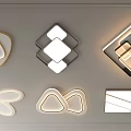 Modern Geometric Ceiling Lights With Various Shapes And LED Lighting Design 3d model