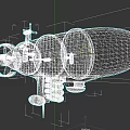 Vintage Military Airship With Shark Mouth Design And Red Hammer Sickle Symbol