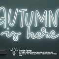Decorative Neon Lamp Set With Autumn Themed LED Light Wall Art Design