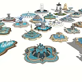 Fountain Design Collection Featuring Various Styles And Decorative Water Elements 3d model