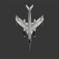 Military Fighter Aircraft With Silver Body Twin Engines Sharp Nose And Red Star Tail Fin