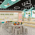 Modern Shopping Mall Store Interior With Shelves Display Areas And Bright Lighting